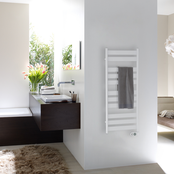 Rendering Zehnder Zeta Decorative radiator Angled view