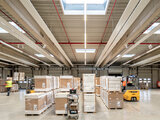 ZIP, radiant ceiling panel, reference, IKEA, Salzgitter, industrial hall, hall, warehouse, production hall