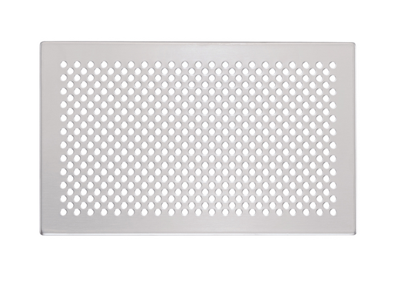 Zehnder_CSY_ComfoGrid CLD_Design_grilles_Pisa_CLD_stainless_steel Cut-Out Zehnder ComfoGrid CLD Comfortable indoor ventilation Front view