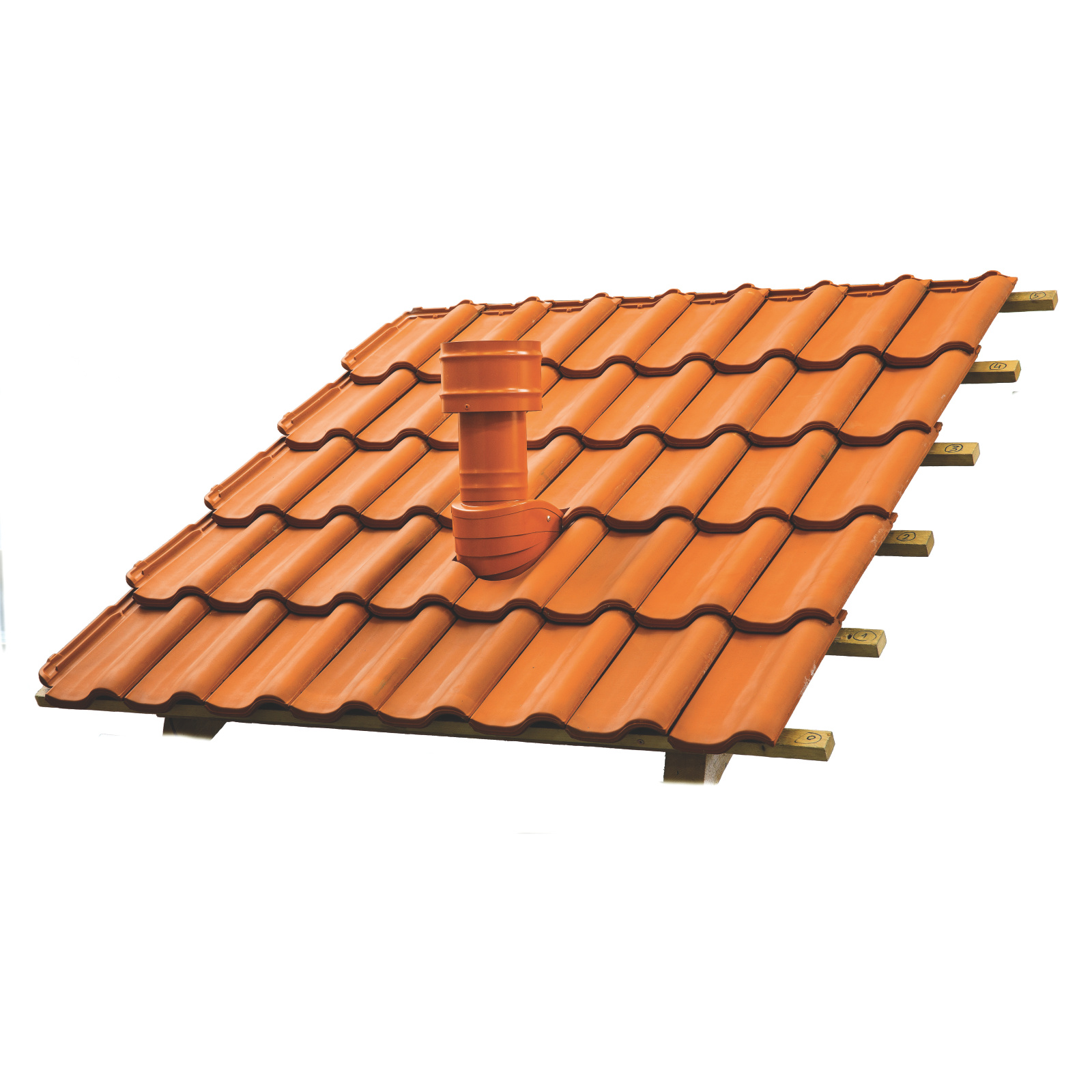 Cut-Out Zehnder ComfoEdge roof terminal Comfortable indoor ventilation Angled view