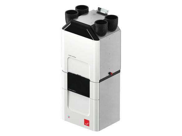Cut-Out Zehnder ComfoClime Q Comfortable indoor ventilation Angled view