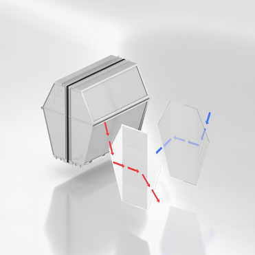 Cut-Out Zehnder Enthalpie Exchanger for ComfoAir Comfortable indoor ventilation 