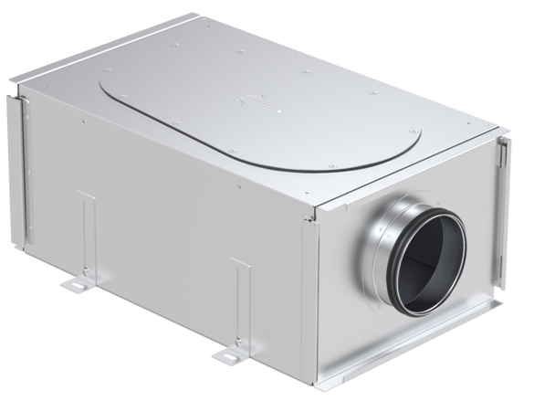 Rendering Zehnder ComfoWell Comfortable indoor ventilation Angled view