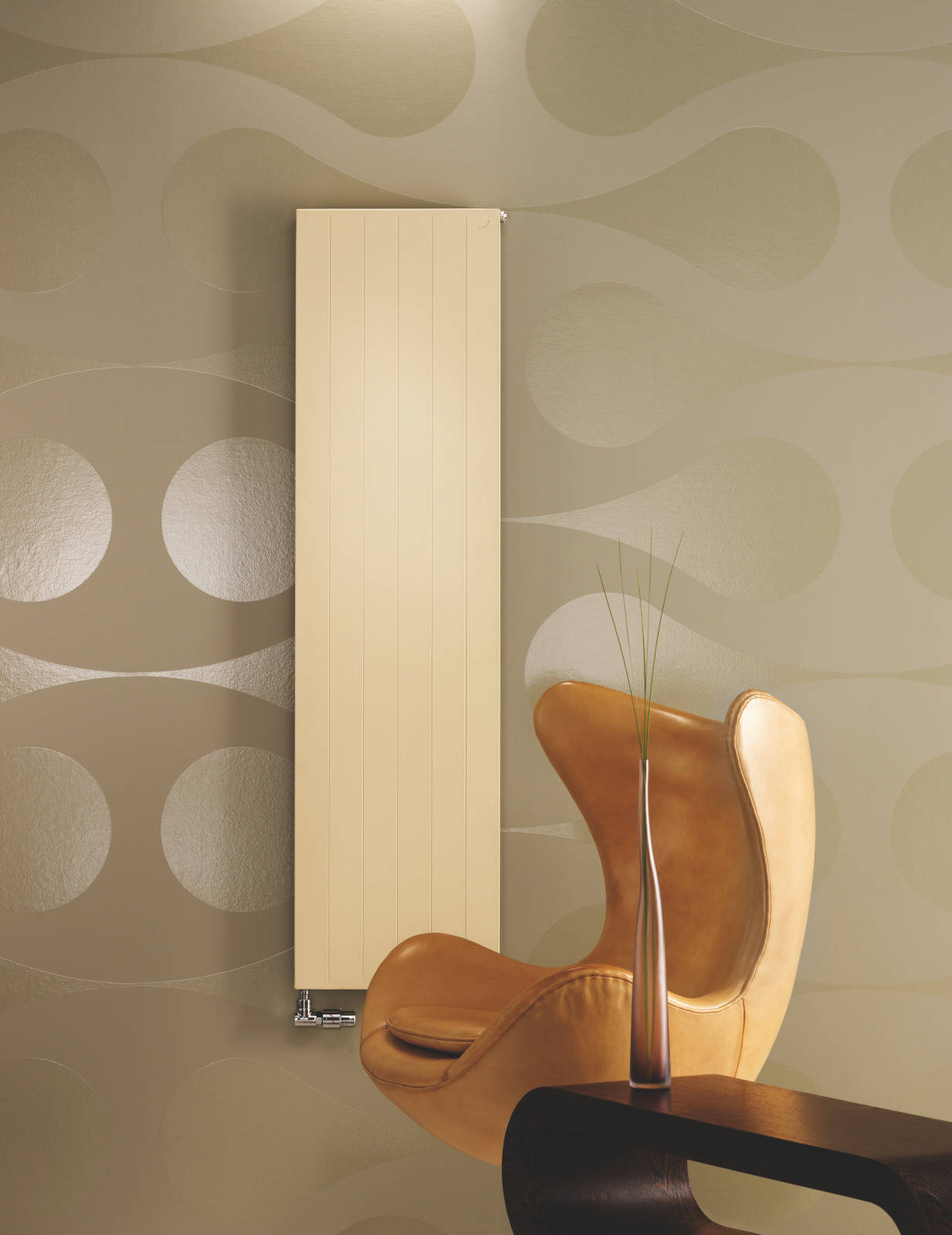 Zehnder_RAD_Radiapanel-HY_sand quartz_livingroom Rendering Zehnder Radiapanel Decorative radiator Front view