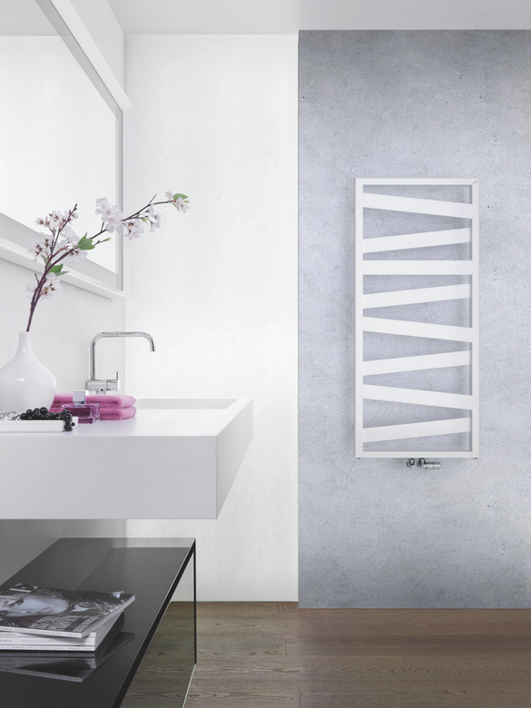 Rendering Zehnder Ribbon Decorative radiator Front view