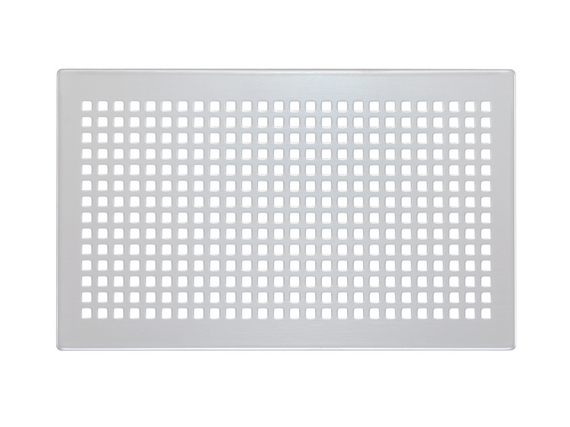 Zehnder_CSY_ComfoGrid CLD_Design_grilles_Torino_CLD_stainless_steel Cut-Out Zehnder ComfoGrid CLD Comfortable indoor ventilation Front view