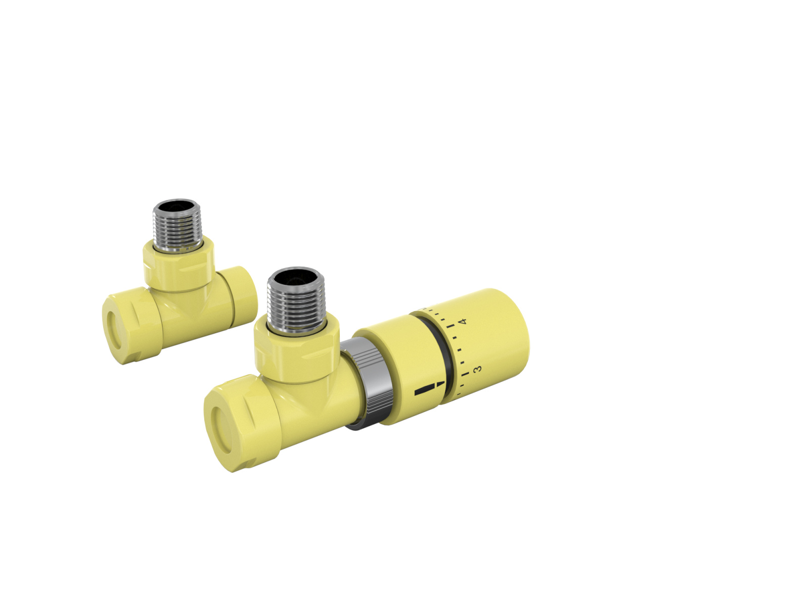 Cut-Out Fittings, Valves, Heads Decorative radiator Angled view