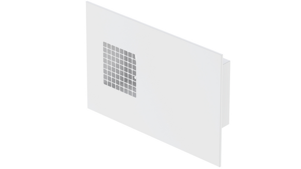 Rendering Zehnder ComfoEdge Dupla Comfortable indoor ventilation Angled view
